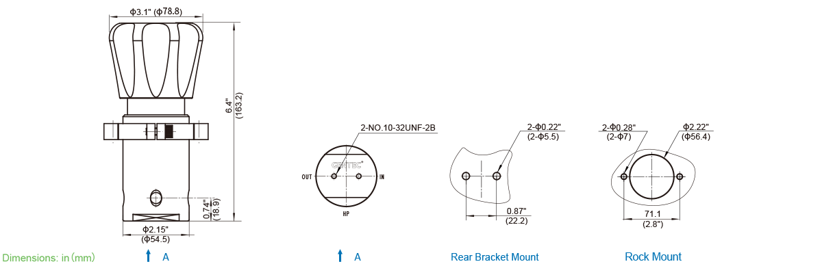 GENTEC R73 Series Back Pressure Regulator